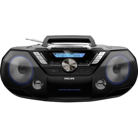 Philips AZB798T CD-Radio DAB+, UKW Bluetooth®, CD, Kassette, USB Schwarz (1/5)