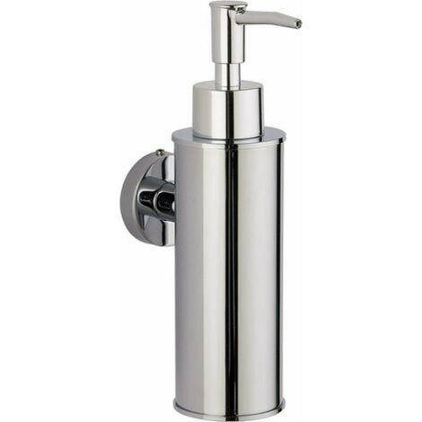 Distributeur de savon chromé mural rond décoration de la maison 304, en acier inoxydable, pour salle de bains, cuisine (1/5)