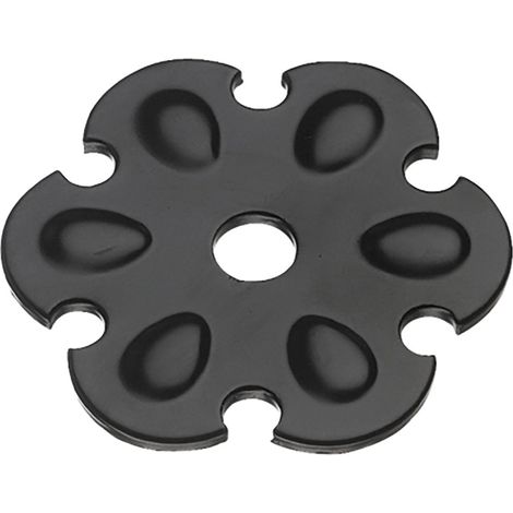 Zierrosette (Pfettenscheibe) ø 80x4 mm, Bohr-ø 17 mm, schwarz pulverbesch. (A)