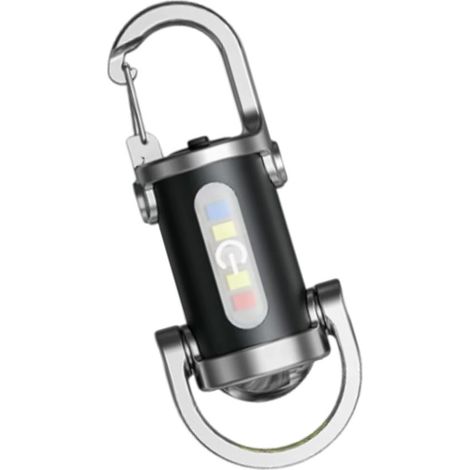 Torcia portachiavi generica ricaricabile, impermeabile e luminosa - Campeggio, escursionismo, viaggi - Leggera, compatta, lunga durata, ricarica rapida - LED, illuminazione intelligente, lampeggi di s (1/5)
