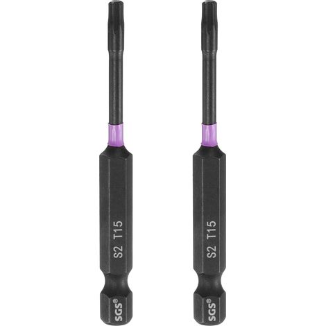 2Pcs Embouts À Tête Torx T15 Sans Trou Anti-Vandalisme 6 Pointes (1/5)