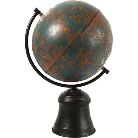Décoration Globe Terrestre Bleu 41 cm