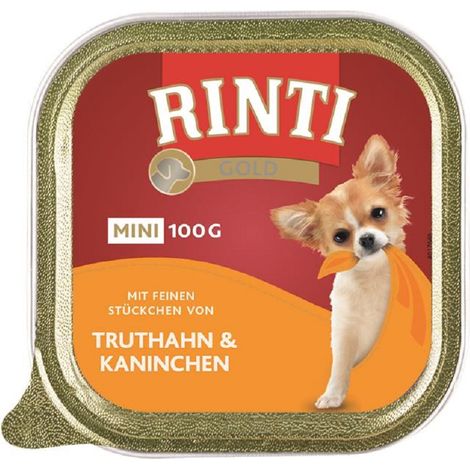 Rinti Gold Mini Schale 100g - Truthahn mit Kaninchen 100g