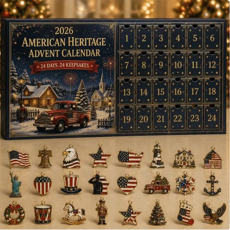 2026 American Traditional Christmas Advent Calendar (Blind Box) - 2026 American Traditional Christmas Advent Calendar - Flat Design
