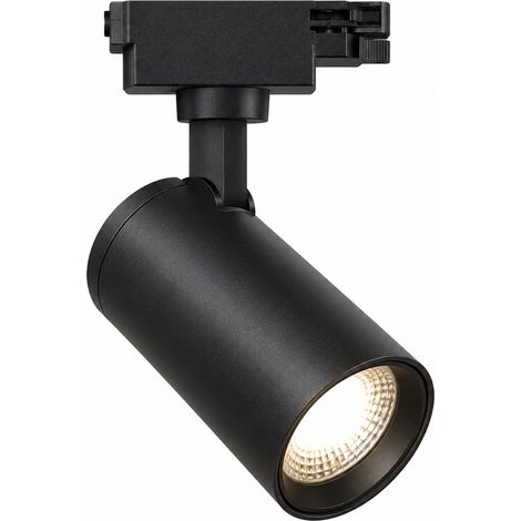 Lot de 6 spots sur rail noirs 30 W, lumière blanche – NUNZIA CASA