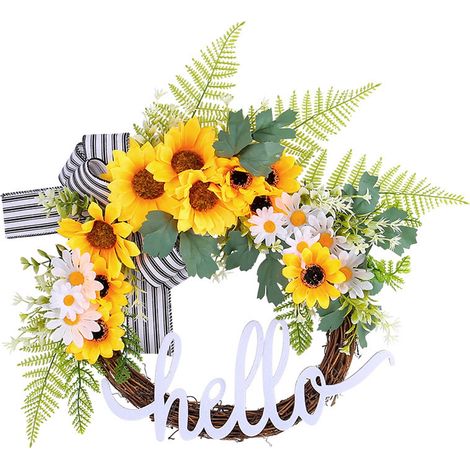 Guirlande Lettre Tournesol - Décoration Porte Fenêtre Mur - Pour Intérieur Extérieur Mariage Photo - 45 x 45 cm - 1 Pièce (1/5)