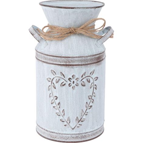 Vase En Fer - Seau À Fleurs Vintage - Décoration Rustique Pour Intérieur Et Extérieur - 1 Pièce (1/5)