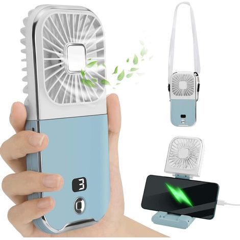 Tragbarer Ventilator, Mini-Ventilator, Handventilator, kleiner 4-stufiger persönlicher Ventilator, Taschenventilator, USB-Ventilator (1/5)