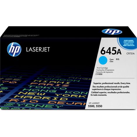 HP 645A Cyan Original LaserJet Toner Cartridge Cartouche de toner 1 pièce(s) (1/4)