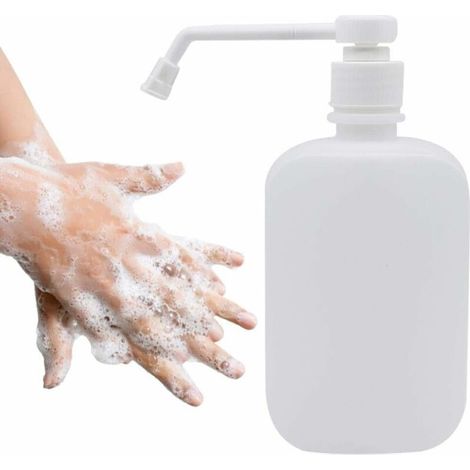500ml soap dispenser bottle, hand sanitizer bottle, refillable liquid hand soap dispenser for bathroom kitchen, square empty pump bottle for hand sanitizer, lotion, shampoo, shower (1/5)