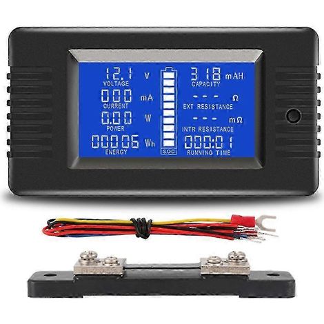 Testeur de tension et de courant numérique CC PZEM015 (0-200 V) avec shunt 50 A pour batterie de voiture (12 V, 24 V, 48 V) - JXLGV (1/5)