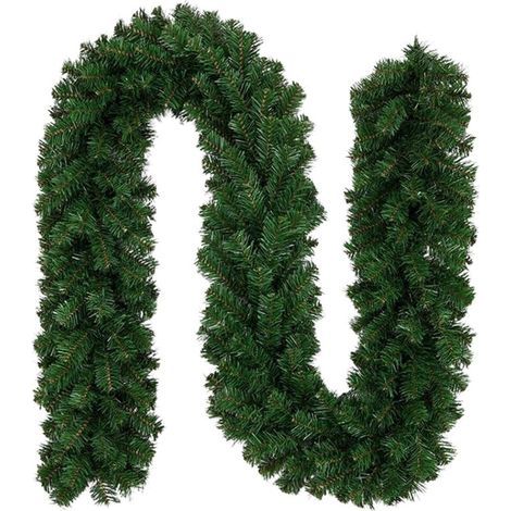 Künstliche Weihnachtsbaumgirlande, Weihnachtskränze, Weihnachtsdekoration für drinnen und draußen, Gärten, Kamine, Treppenhäuser (1/5)
