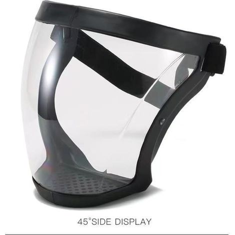 Visière de Protection, Anti-fog Protective Full Face Shield, Face Shield de Protection Complets, HD Transparent Bionic Face Shield de Protection, Visières de Sécurité, Réglable Sangle, Anti-Poussière (1/5)