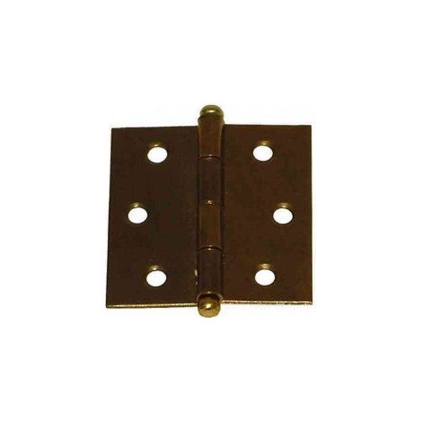 2 PEZZI - CERNIERE A SPINA LEVARE 40X35MM. FERRO BRONZATO