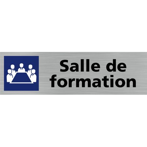 Pictogramme SALLE DE FORMATION (Q0430).- Adhésif aspect aluminium brossé - (1/5)