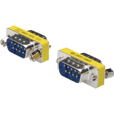 Digitus Seriell Adapter [1x D-SUB-Stecker 9pol. - 1x D-SUB-Stecker 9pol.]  Silber