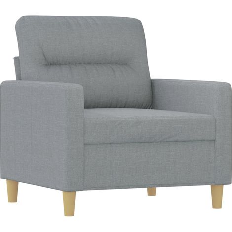 Fauteuil de Salon,Chaise,Fauteuil Gris clair 60 cm Tissu CFW931950 (1/5)