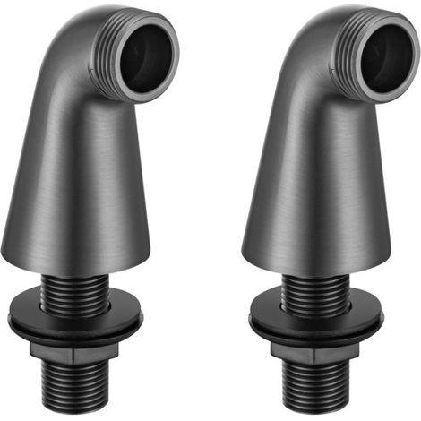 2 colonnettes luxe métal graphite mat mâle-mâle 15/21 - 20/27 - THEWA COLONLUXEGM