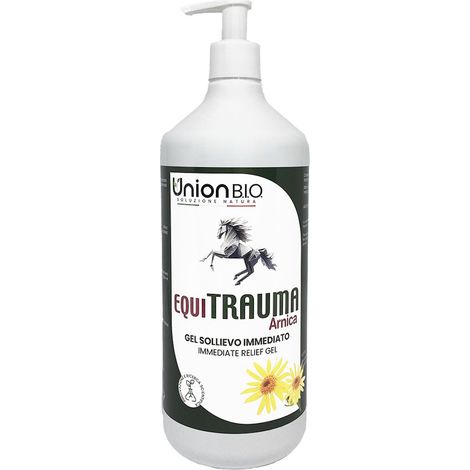 EQUI TRAUMA Gel naturale all’Arnica utile per defaticare muscoli, tendini e articolazioni post lavoro per cavalli 1000 ml