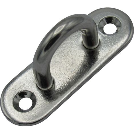 Oblong Pad Eye Plate 6MM Stainless Steel (Marine Rope Hook Loop Rigging) (1/5)