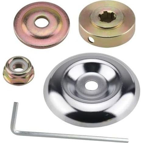 Universelles Freischneider-Reparaturset – 5-teiliges Set mit Metallmuttern, Montageplatten, Klingenadapter, Schutzabdeckung und L-förmigem Schraubenschlüssel, kompatibel mit (1/5)
