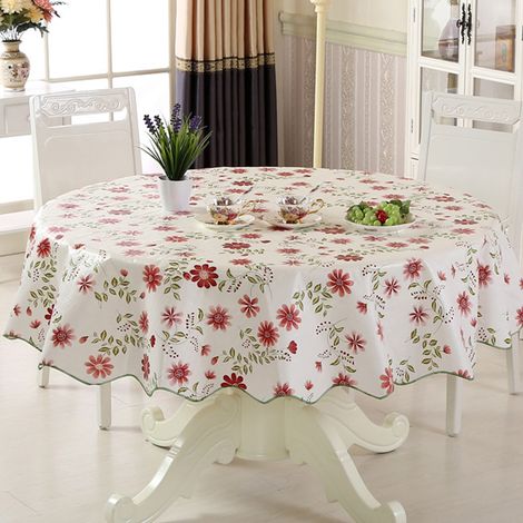 1 nappe imprimée - Années heureuses - Nappe ronde de 152 cm de diamètre (1/5)