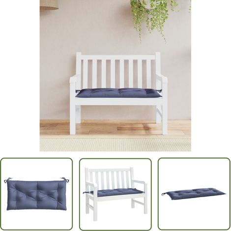 Gartenbank-Auflage Marineblau 100x50x7 cm Oxford-Gewebe vidaXL