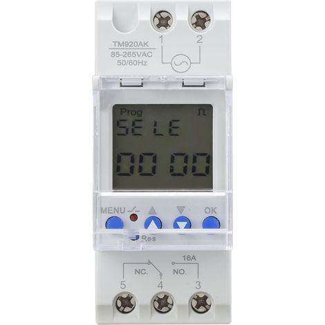 Minuterie intelligente analogique LCD rétroéclairée pour appareils électroménagers intelligents 85/265 V 16 A (1/5)