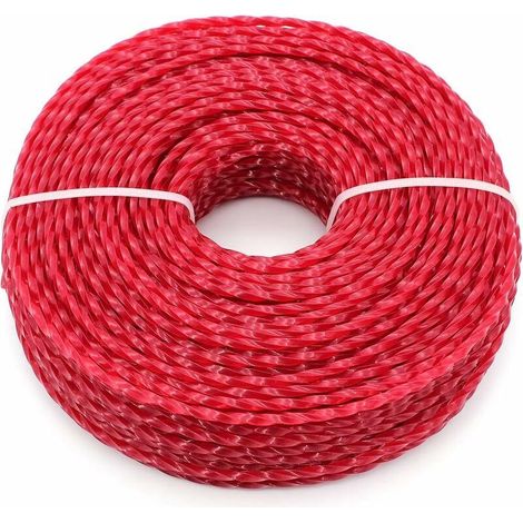 Fil Coupe Bordure Universel, Ligne de Trimmer Strimmer en Nylon 3.0 mm, Fil en Nylon Débroussailleuse Robuste pour Bosse Tête Tondeuse À Gazon de Jardinage (Twist, 3mmx15m),de DEBUNS