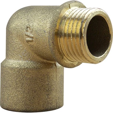 Coude Mâle 90° Mâle 92 GCU Ø 1/2" (15/21) Mâle - Tube cuivre Ø22 (1/3)