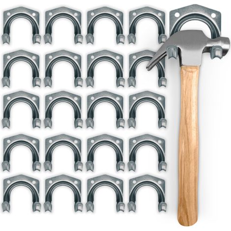 20 ganci in metallo per scale, porta attrezzi, garage, parete