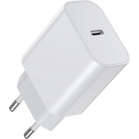 Caricabatterie da parete USB-C a porta singola da 20 W per dispositivi Apple e Samsung Galaxy (1/5)