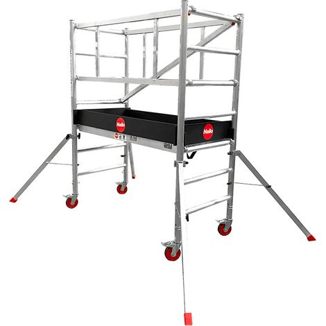 Échafaudage professionnel roulant 0,9m/2,9m en aluminium Module 1 Hailo Expert Pro