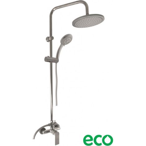 Colonne de douche NIL en laiton métal gris poli H. 116 cm (1/5)
