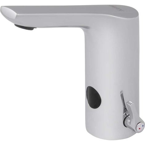Sanela Rubinetteria a sensore - Miscelatore automatico per lavabo, alimentazione a batteria 6 V, cromo SLU 76B