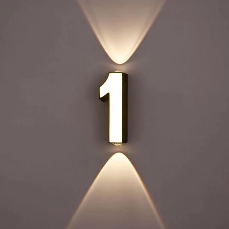 Applique murale, étanche pour l'extérieur, lampe numérique LED paysage lumière de projection de logo lumières modernes terrasse balcon signature (1) (1/5)