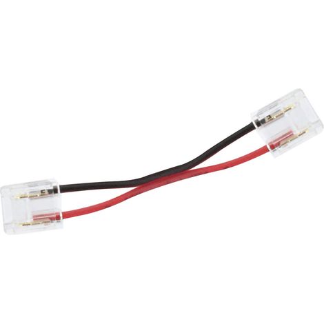 BILTON BL COR 8mm Verbindungsleitung 50 mm, lötfreier Verbinder im Verbindungssystem für 2-polige LED-Bänder 8 mm, transparent, Zugentlastung, Kunststoff, 24 V/DC - 10 Stück (1/4)
