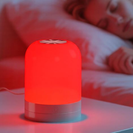 Lampe de luminothérapie rouge 670 nm pour un meilleur sommeil, filtre la lumière bleue, intensité variable, idéale pour la relaxation, la réduction du stress, la méditation, le yoga et les voyages. (1/5)