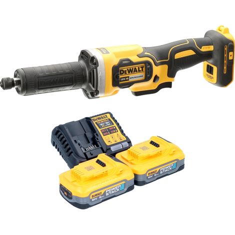 DeWalt DCG 426 H2 Amoladora recta con batería 18 V sin escobillas + 2 baterías Powerstack de 5,0 Ah + cargador (1/4)