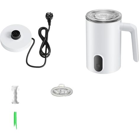Espumador de leche, 4 funciones en 1, apagado automático, color blanco. (1/2)