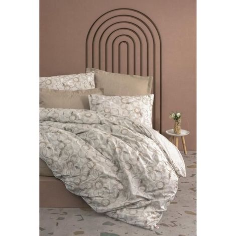 Housse de couette, housse de couette, linge de lit Set Beige