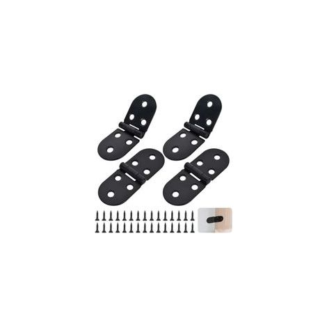 4 Pièces Charnière Plate De Porte Pliables Charnières Porte Pliables Charnière De Porte D'armoire Rabattable à 180 Charnière Inox et Vis Charnières Porte Pliables pour Meubles,Armoires,Tables (1/2)