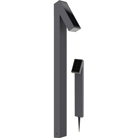 Lampada LED solare da giardino 500lm IP65 con paletto e sensore crepuscolare - 3000K