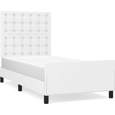 Maison Exclusive - Giroletto con Testiera Bianco 80x200 cm in Similpelle (1/5)