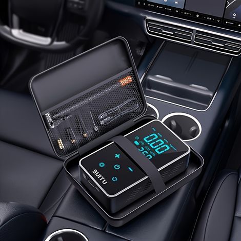 Compresseur d'air portable pour pneus, avec télécommande et manomètre, pour gonfler les pneus de vélo, de voiture ou de moto.-AquaForge (1/5)