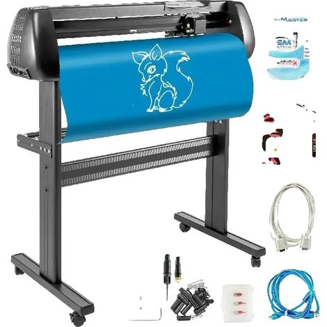 Plotter de corte de vinilo, ancho de corte de 34 pulgadas, presión y velocidad ajustables. (1/5)