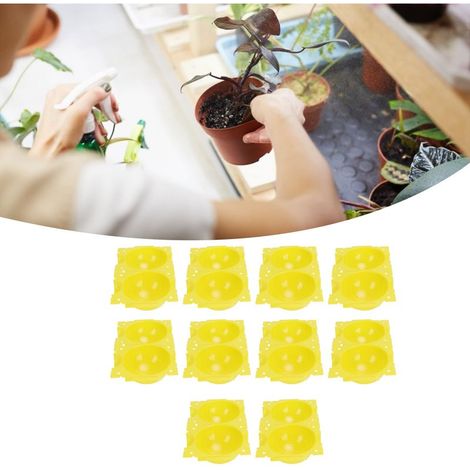 Boule de Greffage et d'Enracinement Réutilisable avec Débit d'Eau [植物嫁接与生根装置] Plastique 68x55x53mm Jaune 10PCS (1/5)
