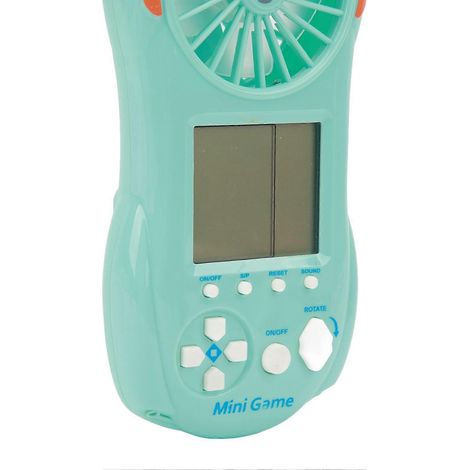 Handheld-Spielkonsolenventilator Russisches Blockspiel Buntes Licht Tragbarer Ventilator mit TragebandYMMR (1/5)