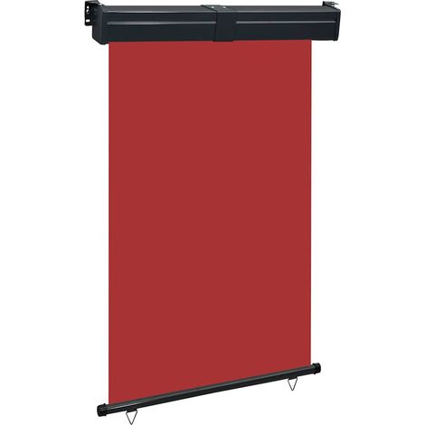 Toldo lateral de balcón rojo 125x250 cm vidaXL
