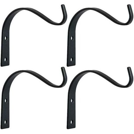 Set mit 4 rustikalen Wandhaken aus Eisen zum Aufhängen von Laternen, Mänteln, stabile Metallhaken zum Aufhängen von Pflanzen, Lichterketten und Kunstwerken, Vintage-Dekoration (1/4)